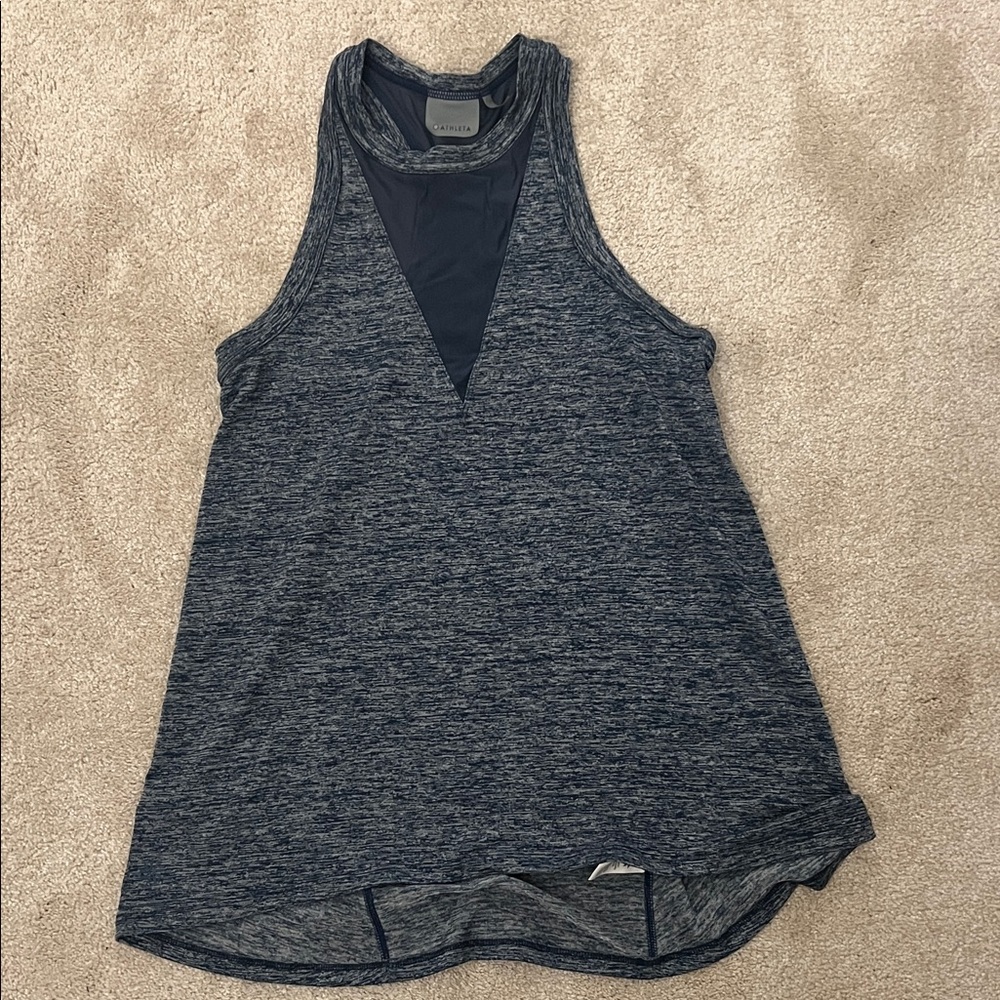 Athleta Navy Heathered Tank Top